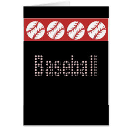 Baseball Fan Card Black en Red