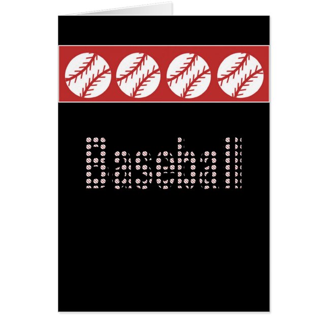 Baseball Fan Card Black en Red (Voorkant)