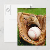 Baseball Fan Chipmunk Briefkaart (Voorkant / Achterkant)