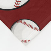 Baseball Fan Custom Name Maroon Fleece Deken (Hoek)