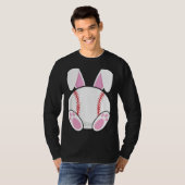 Baseball Fan Easter Baseball Bunny Easter Friend R T-shirt (Voorkant volledig)