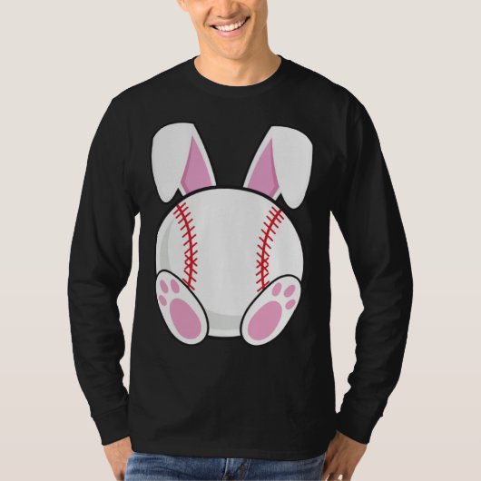 Baseball Fan Easter Baseball Bunny Easter Friend R T-shirt (Voorkant)
