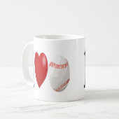Baseball Fan halve tekst Koffiekoffie Mok (Voorkant links)