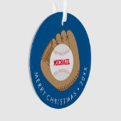 Baseball Fan Kinder Foto Ornament (voorkant)