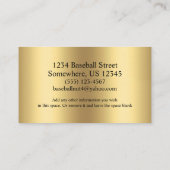 Baseball Fan or Player batter silhouette baseball Visitekaartje (Achterkant)