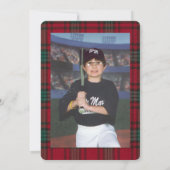 Baseball Fan Ornament Aangepaste Kaart voor kerstf (Achterkant)