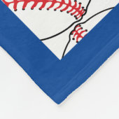 Baseball Fan Pattern met aangepaste foto's en naam Fleece Deken (Hoek)
