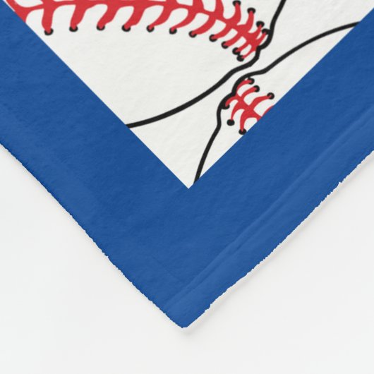 Baseball Fan Pattern met aangepaste foto's en naam Fleece Deken (Hoek)