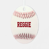 Baseball Fan Personalized Ornament (Voorkant links)