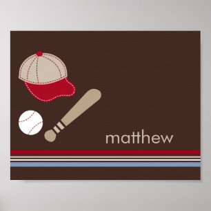 Baseball Fan Personated Kind Wall Art Poster