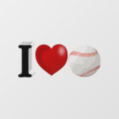 Baseball Fan Raamsticker (Vel)