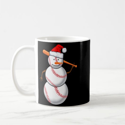 Baseball Fan Snowman Funny Christmas Gift  Koffiemok (Links)