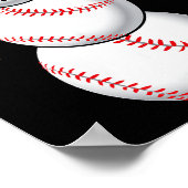 Baseball Fan Snowman Funny Christmas Gift  Poster (Hoek)