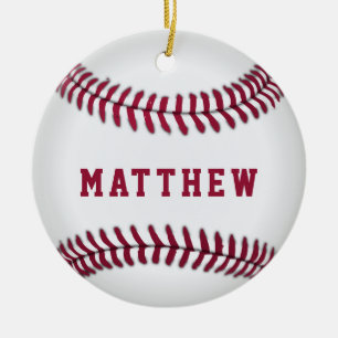 Baseball Fan Sports Voeg kerstmis toe Keramisch Ornament