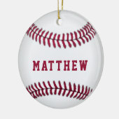 Baseball Fan Sports Voeg kerstmis toe Keramisch Ornament (Links)