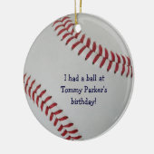 Baseball Fan-tastic_autografen-achtige partijvoork Keramisch Ornament (Links)