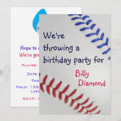Baseball Fan-tastic_Color Laces_All-American Party Kaart (Voorkant / Achterkant)