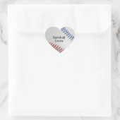 Baseball Fan-tastic_Color Laces_Baseball Lover Hart Sticker (Tas)