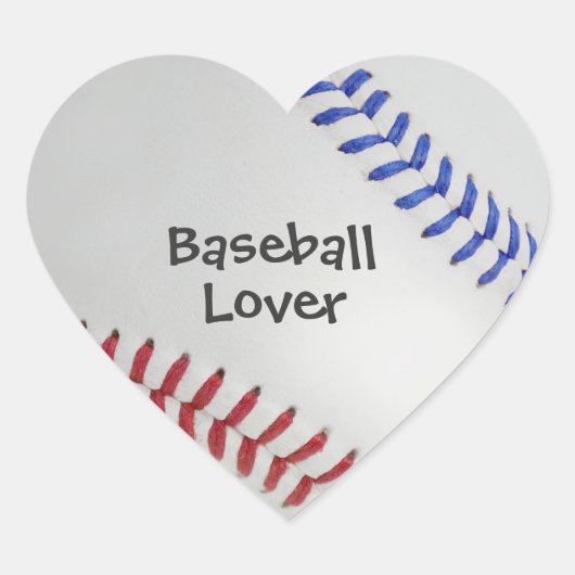 Baseball Fan-tastic_Color Laces_Baseball Lover Hart Sticker (Voorkant)