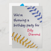 Baseball Fan-tastic_Color Laces_go_bl Party Kaart (Voorkant / Achterkant)
