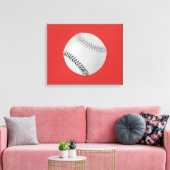 Baseball Fan-tastic_Color Laces_gy_bk Canvas Afdruk (Insitu (Woonkamer))