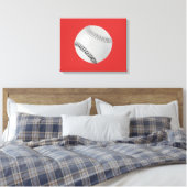 Baseball Fan-tastic_Color Laces_gy_bk Canvas Afdruk (Insitu (Slaapkamer))