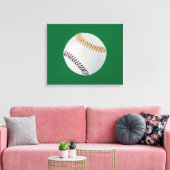 Baseball Fan-tastic_Color Laces_og_bk Canvas Afdruk (Insitu (Woonkamer))