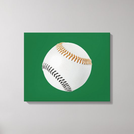 Baseball Fan-tastic_Color Laces_og_bk Canvas Afdruk (Voorkant)