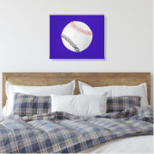Baseball Fan-tastic_Color Laces_pk_bk Canvas Afdruk (Insitu (Slaapkamer))