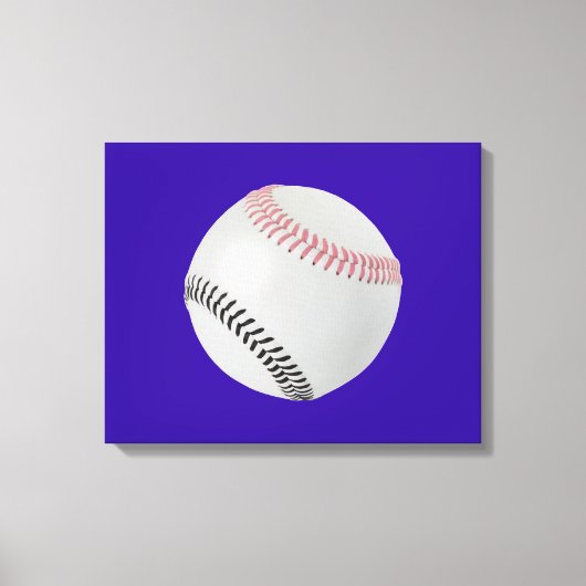 Baseball Fan-tastic_Color Laces_pk_bk Canvas Afdruk (Voorkant)
