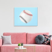 Baseball Fan-tastic_Color Laces_rd_bk Canvas Afdruk (Insitu (Woonkamer))