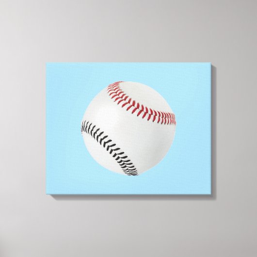 Baseball Fan-tastic_Color Laces_rd_bk Canvas Afdruk (Voorkant)