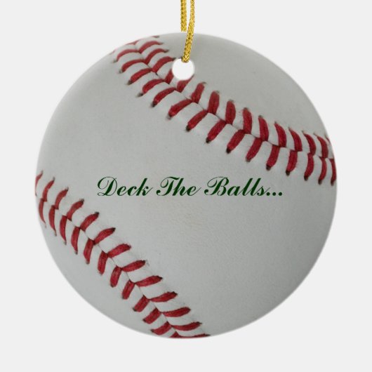 Baseball Fan-tastic_Deck de ballen Keramisch Ornament (Voorkant)