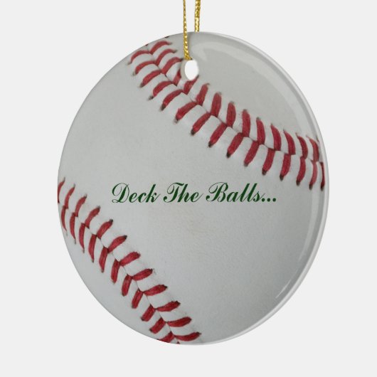 Baseball Fan-tastic_Deck de ballen Keramisch Ornament (Links)