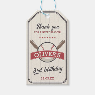 Baseball Favor Tag for Birthday Party Slugger Cadeaulabel
