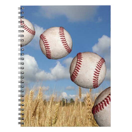 Baseball Field, Baseball in Air Notitieboek (Voorkant)