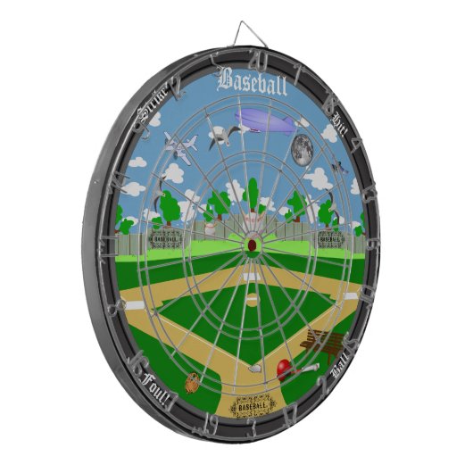 Baseball Field Dartboard Dartbord (Voorkant Links)