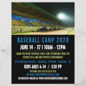 Baseball Field Landscape, Baseball Camp Advert Flyer (Voorkant)