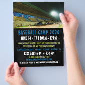 Baseball Field Landscape, Baseball Camp Advert Flyer (Hand)