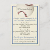 Baseball Field Pass Wedding Information Kaart (Voorkant)