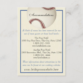Baseball Field Pass Wedding Information Kaart