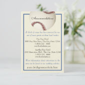 Baseball Field Pass Wedding Information Kaart (Staand voorkant)