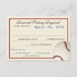 Baseball Field Pass Wedding Response Kaart