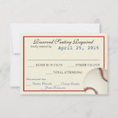 Baseball Field Pass Wedding Response Kaart (Voorkant)