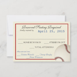 Baseball Field Pass Wedding Response Kaart