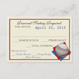 Baseball Field Pass Wedding Response Kaart