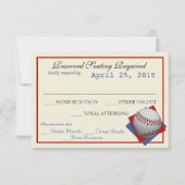 Baseball Field Pass Wedding Response Kaart (Voorkant)