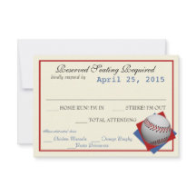 Baseball Field Pass Wedding Response Kaart
