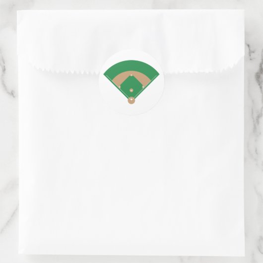 Baseball Field Ronde Sticker (Tas)