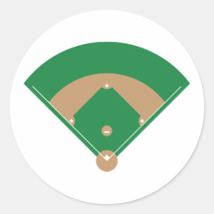Baseball Field Ronde Sticker
